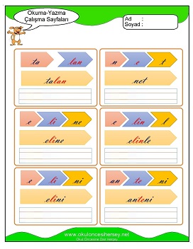 n sesi Grubu Çalışma Sayfaları